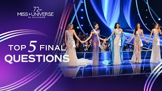 72nd MISS UNIVERSE  TOP 5 Final Questions  Miss Universe [upl. by Rolph]