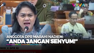 GEBRAK MEJA Nadiem Makarim Terdiam Ditelanjangi Anggota DPR [upl. by Nmutua]