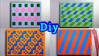 different tipes of weaving stylish paper weaving tutorial simple paper weaving craft [upl. by Heidie]