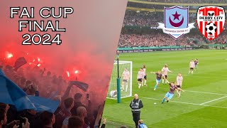 Pyromania runs wild at the 2024 Fai cup final 🔥 Drogheda Vs Derry vlog  faicup [upl. by Hsaka]