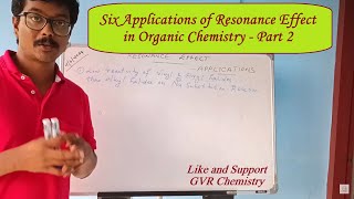 Applications of Resonance Effect in Organic Chemistry  Part 2 RemeshgvrCHEM English [upl. by Nnaer]