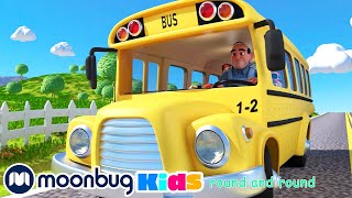 The Wheels on the Bus  Sing Along  CoComelon  Moonbug Literacy [upl. by Arob]