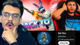 Raistar is Back 🎯  NonstopGaming GYANRISHABH Reaction ✅ [upl. by Anahpets]