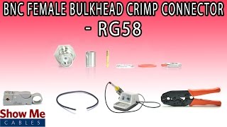 BNC Female Bulkhead Crimp Connector For RG58  Perfect For DIY Installs [upl. by Meyer545]