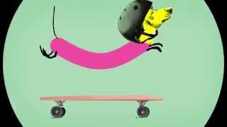 Wiener Dog Riding A Skateboard Animation [upl. by Ethban310]