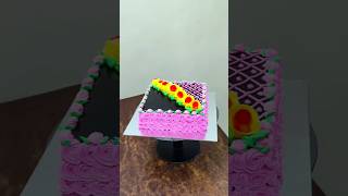 2 Kg Square Chocolate Cake Decorating cake cakedesign short shorts ytshorts viralvideo [upl. by Aerdnak]