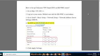 Set up Unlocator VPN Smart DNS on DDWRT router [upl. by Ayomat]