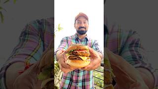 Chickpea Eggplant Patty burger  foodlifestyle Burger BurgerRecipe veggieBurger hungerherb [upl. by Aronael171]