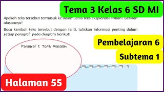 Kunci Jawaban Tema 3 Kelas 6 Halaman 55 Pembelajaran 6 Subtema 1 Penemu yang Mengubah Dunia [upl. by Ecirtam]