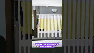 AMÉNAGEMENT INTÉRIEUR AVEC ARCHICAD shorts shortvideo archicad graphisoft interiordesign [upl. by Legnaros32]