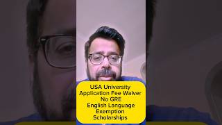 USA university application fee waiver no gre English test exemption scholarships with stipend [upl. by Josee]