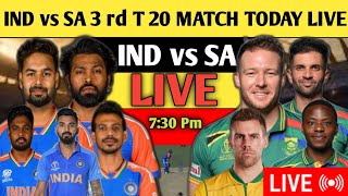 IND vs SA T 20 MATCH TODAY LIVE STREAMING HINDI highlights PLAYING 11 prediction pitch report [upl. by Chae955]