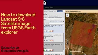 How to download Landsat 98 Satellite image from USGS Earth explorer [upl. by Crystie414]