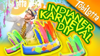 Indianer Karneval DIY Stirnband  Karneval basteln  Fasnacht basteln Tobilotta 94 [upl. by Tomchay]