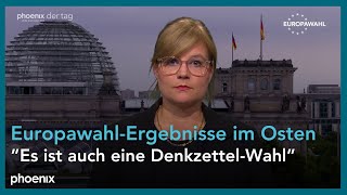 Nadine Lindner Deutschlandfunk zu den EuropawahlErgebnissen in Ostdeutschland  100624 [upl. by Ylicec12]