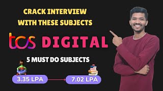 TCS DIGITAL 4 MUST DO Technical subjects  TCS DIGITAL INTERVIEW [upl. by Thurman]