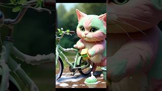 CAT 😺 BUYING CYCLE 🚲 🚳 goodthings cuteanimal [upl. by Godderd]