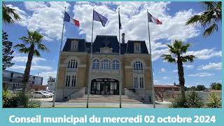 Conseil Municipal du 02 octobre 2024 [upl. by Ahsitniuq]