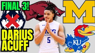 Darius Acuff Update UConn Gets Cut Michigan Arkansas and Kansas Make The Top 3 [upl. by Rochkind411]