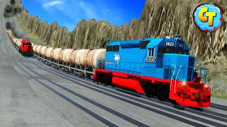 ❤Train Derailments STREAM  beamng [upl. by Doowle]