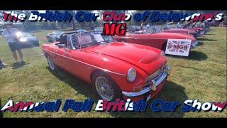 The British Car Club of Delaware Annual Fall British Car Show MGTD MGB MGB GT MGC [upl. by Adnicul]