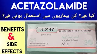 Azm Acetazolamide 250MG Uses amp Side Effects In Urdu Hindi  Azm Tablet  Acetazolamide Diamox 250 [upl. by Eillim]