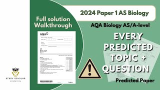 2024 Biology Paper 1 AS  Alevel AQA  Predicted paper walkthrough [upl. by Nagyam]