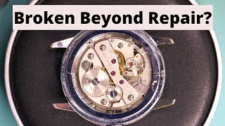 Restoration of Broken Helbros Vintage Watch  French Lorsa P75a Movement [upl. by Trebbor]