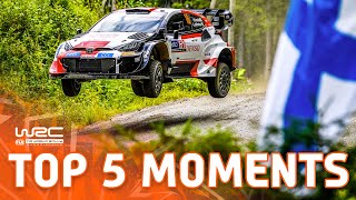 Top 5 Moments  WRC Secto Rally Finland 2023 [upl. by Adnamor567]