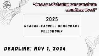 Reagan Fascell Democracy Fellowship [upl. by Sandro]