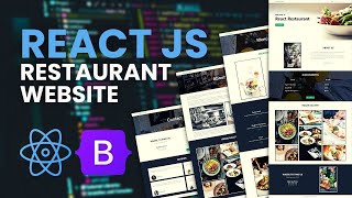 React JS Restaurant Website Project  Responsive Bootstrap 5 Design [upl. by Joacimah]