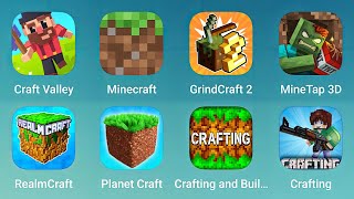 Craft Valley Minecraft GrindCraft 2 MineTap 3D RealmCraft Planet Craft Crafting and Building [upl. by Ayouqat]