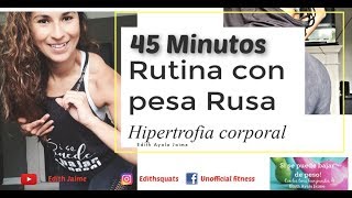 Rutina para tonificar rápidamente pierna abdomen y glúteos con pesa Rusa [upl. by Hibbs]