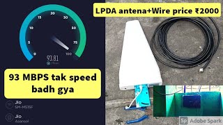 LPDA external Antena setup and Speed test on Tp Link Archer MR600 4G router with Jio and Airtel Sim [upl. by Lerrehs]