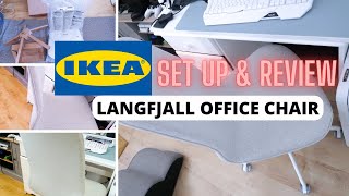 How To Set Up The IKEA LANGFJALL OFFICE CHAIR  amp Review [upl. by Mahmud60]