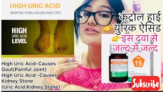 युरिक ऐसिड का जड़ से इलाज High Uric Acid Best Homeopathic Treatment By DrRukmani Choudhary [upl. by Acemahs173]