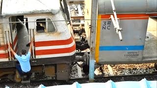 WAP5 Loco coupling  KANPUR SHATABDI Exp amp Departure from New Delhi [upl. by Somar]