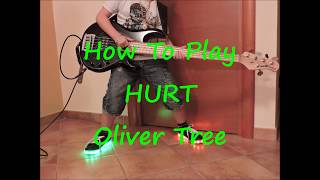 Oliver Tree  Hurt HOW TO PLAY BASS ALONG BACKING TRACK [upl. by Yeltsew244]