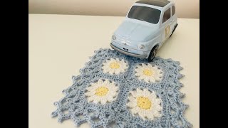 TUTORIAL COPERTINA MATTONELLE GRANNY MARGHERITE  Come fare una copertina [upl. by Aratas]