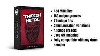 MunroAudio  Thrash Metal MIDI Drum Pack [upl. by Ahcsat]