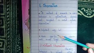 Observation Method  1st Type of Research Methods  Psychology  Vid13 [upl. by Htebarual422]