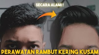 LAKUIN INI AGAR RAMBUT LEMAS HITAM dan JATUH   Perawatan Rambut Kering dan Ikal dengan Alami [upl. by Aimehs]