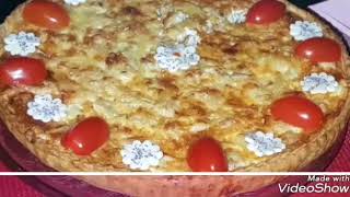 أروع كيش بالدجاج و البصل من اسهل و الذ ما يكون 😋♡ Quiche au poulet ♡ [upl. by Annala]