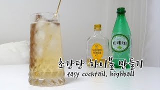 오늘은 홈술 하이볼이 이렇게 간단한거였어 High ball cocktail recipe [upl. by Notsnhoj6]