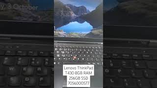 Lenovo ThinkPad T430 8GB RAM 256GB SSD only Rs 10999 ‼️7056000577 lenovo laptop shorts reels [upl. by Hazard794]