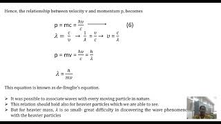 2023 2024 de Broglie Equation BK [upl. by Osugi773]