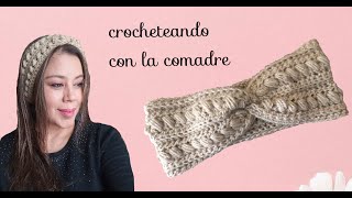 ⭐⭐⭐⭐⭐Tutorial diadema o turbante tejido a crochet fácil y rápido [upl. by Annawal403]