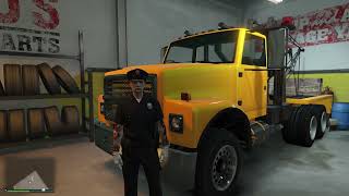 GTA V Salvage Yard Tow Truck Services Benefactor Schafter [upl. by Onahpets]