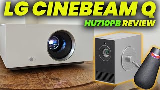 lg cinebeam q hu710pb review 2024 Portable 4K Projector Powerhouse [upl. by Anaujnas]