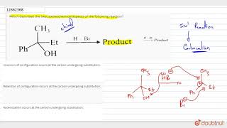 Which describes the best stereochemical aspects of the following reaction oversetHBrrarr [upl. by Bourque]